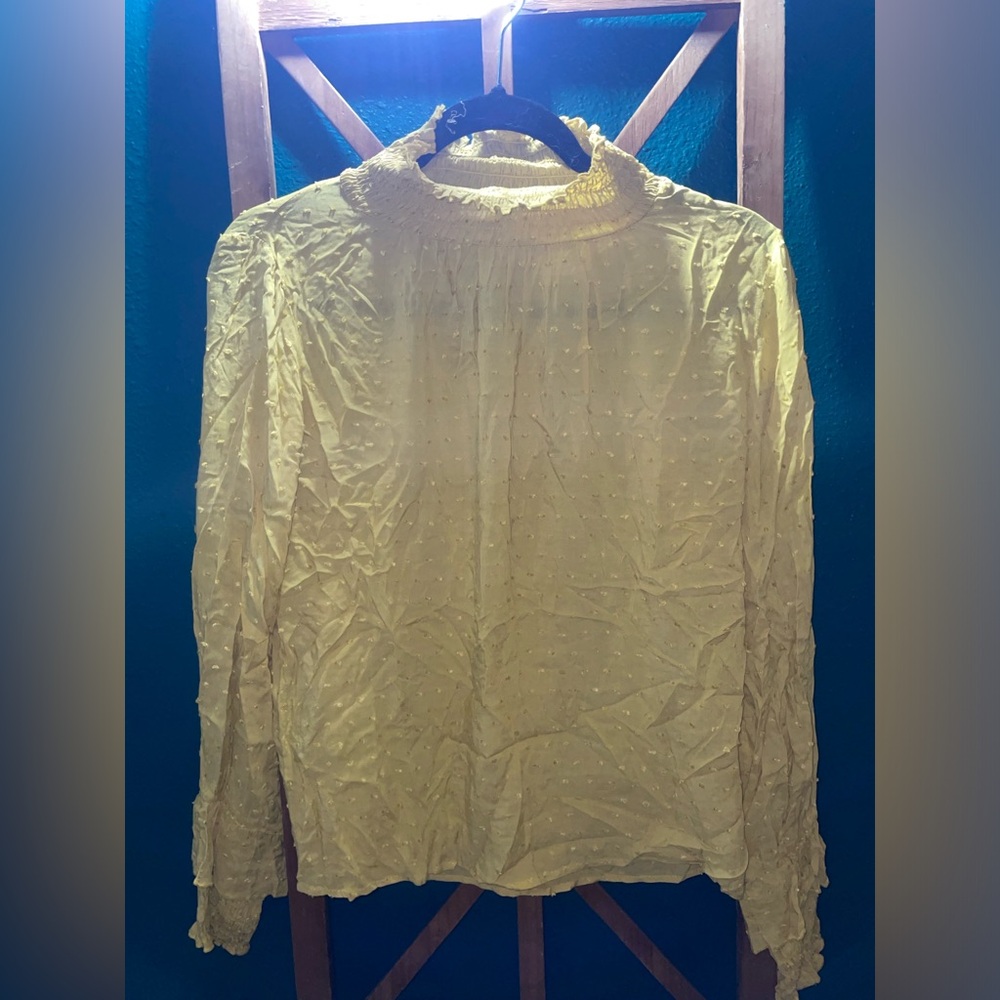 Darling Mustard Turtleneck Textured Top
